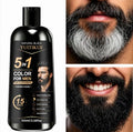 Shampooing colorant pour hommes Yuitikue, 100 ml, coloration rapide, nettoyage doux, couvre les cheveux, convient aux cheveux et à la barbe, application soi-même