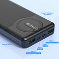 GOOJODOQ AD4034 batterie externe de 10 000 mAh avec charge rapide sans fil, portable et légère, avec lumière indicateur, universellement compatible avec iPhone et appareils iOS, sûre et fiable